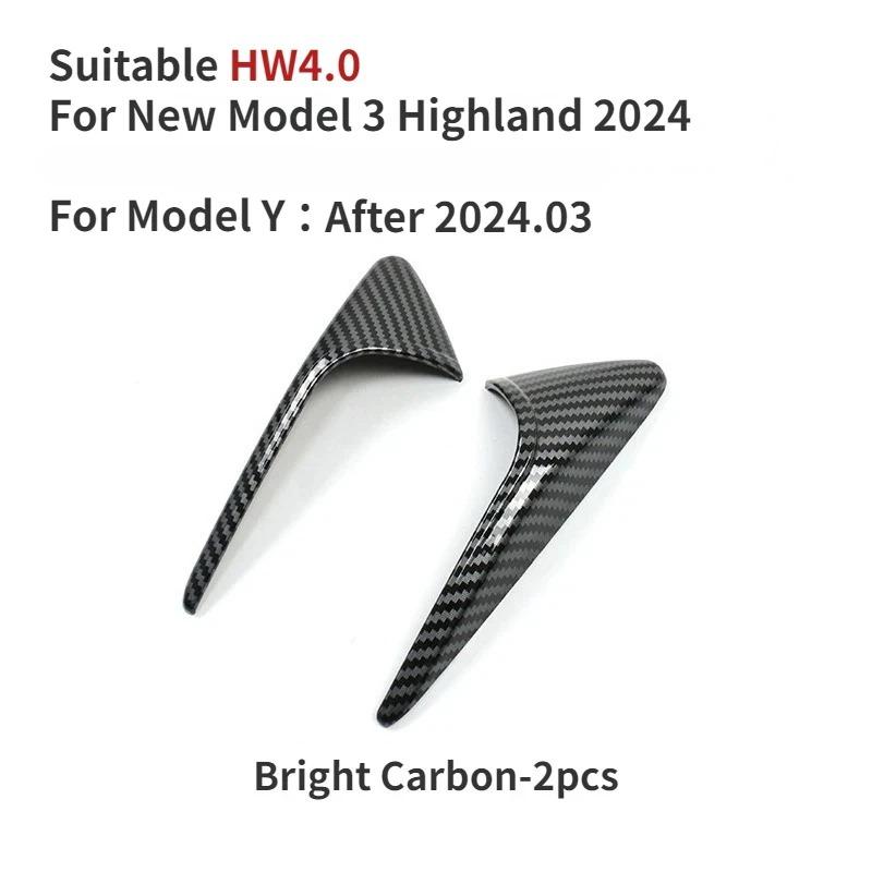For Tesla Model Y/3+ Highland 2025 Side Camera Cover Wing Fender Protection Sticker Turn Signal Trim Cover Refit Accessories