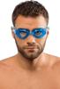 Cressi FOX Swimming Flat UV Scratch and DE202163 Goggles, Unisex, Lens, Protection, Resistant, Shatterproof, Aquamarine, [Authentic]