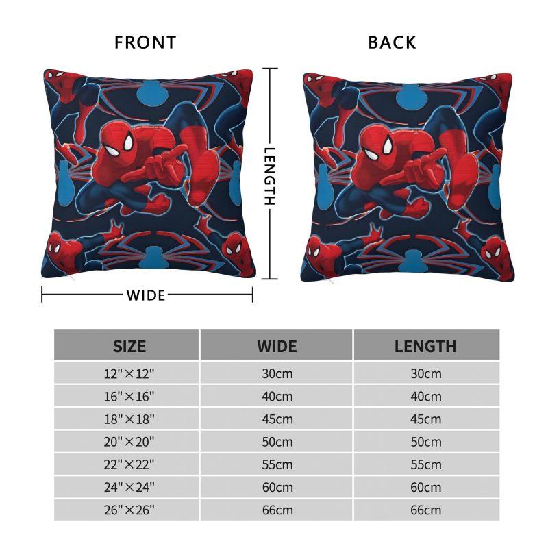 Vlastní povlak na polštář Spider-Man Marvel Hrdina Luxusní Dekorace obývacího pokoje Disney Komiks Kawaii Kreslený Polštářek do auta