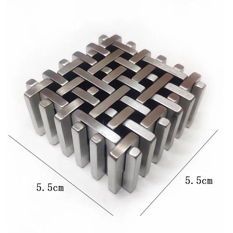 

High Difficulty Iq Puzzles Metal Brain Teaser Gifts Adults Kids Unlock Interlocking Disentanglement Toys Juegos De Ingenio