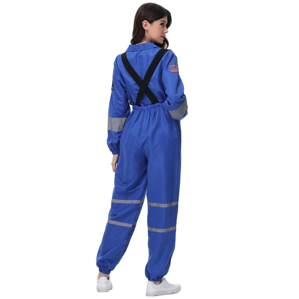 M-XL Women's Astronaut Suit Space Suit, Halloween Costume Female Astronaut Stage Suit