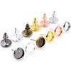 50 Stück/Los 8mm Hohe Qualität Kupfer Metall 6 Farben Ohrstecker Ohrring Basis Ohrringzubehör Cabochonfassung Zubehör (Kostenlose Rückgabe)