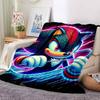 1Pc Sonic Hedgehog Artwork Flannel Blanket, Soft And Comfortable, Casual Warm, Camping Travel, Christmas, Halloween Xmas Gift N1479