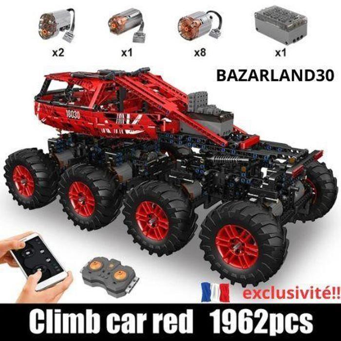 BAZARLAND30.Bloc de construction de camion d'escalade mouldking à télécommande électrique technique, jouets en briques.1962 pcs