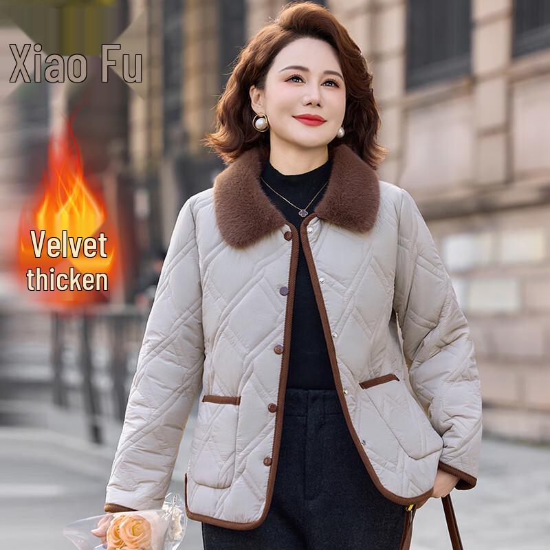 

Xiaofu Women s Warm Fleece-Lined Padded Jacket 3XL