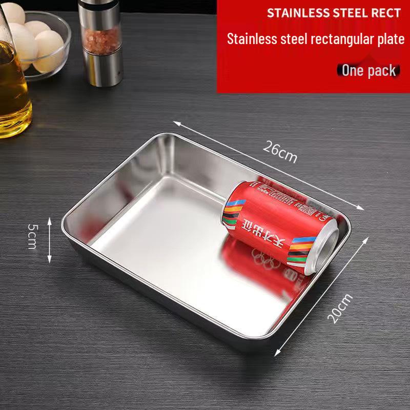 Rectangular Stainless Steel Barbecue Tray