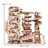 Ury 3D Wooden Puzzle Electric Track Device Marble Run Set Counter Current Compass Model Science Ball Maze Assembly Gift For Kids
