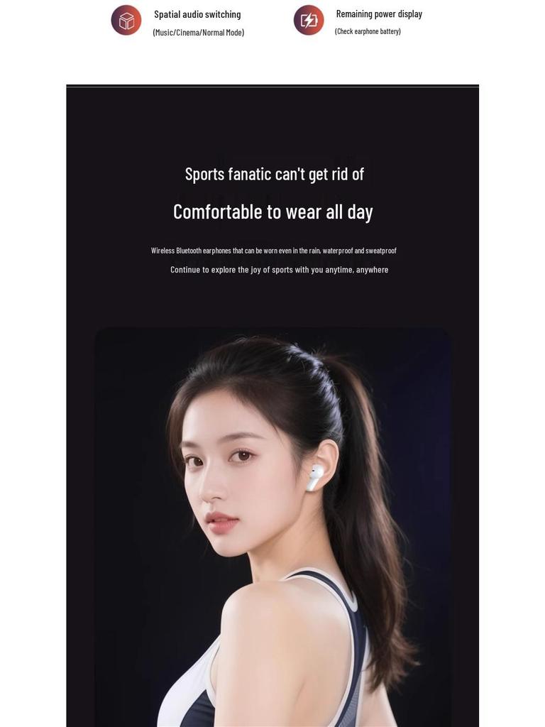 2025 Authentic Wireless Bluetooth Noise-Cancelling In-Ear Earphones with Long Battery and High Sound Quality