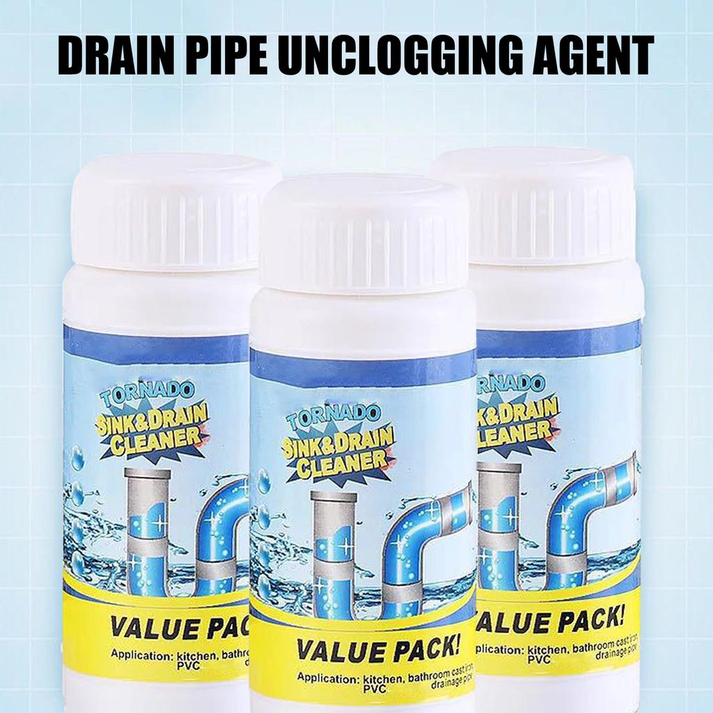 Drain Cleaner Powder for Kitchen and Bathroom Unblocking Pipe Odor Removal Non Corrosive Formula