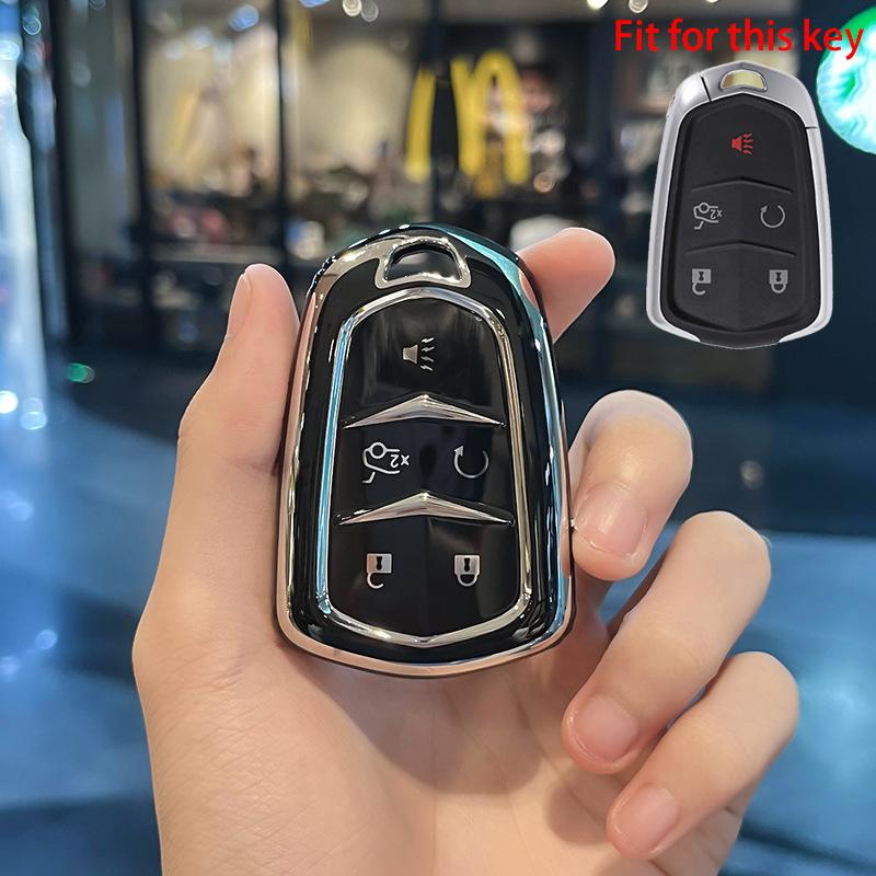 4 5 butoane NOU TPU husă pentru chei inteligente de mașină Geantă pentru chei pentru Cadillac ATS CT6 CTS DTS XT5 Escalade ESV SRX STS XTS ELR 2014 - 2018