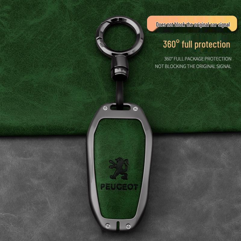 Compatible Key Cover for Dongfeng Peugeot 308, 301, 408, 308s, 3008, 2008, 508 - Includes Car Shell and Logo Buckle