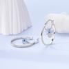 Double Hoop Earrings For Women 925 Silver Starry Moon Sea Star Turtle Pendants Ear Studs Earrings Fine Anniversary Jewelry Gifts