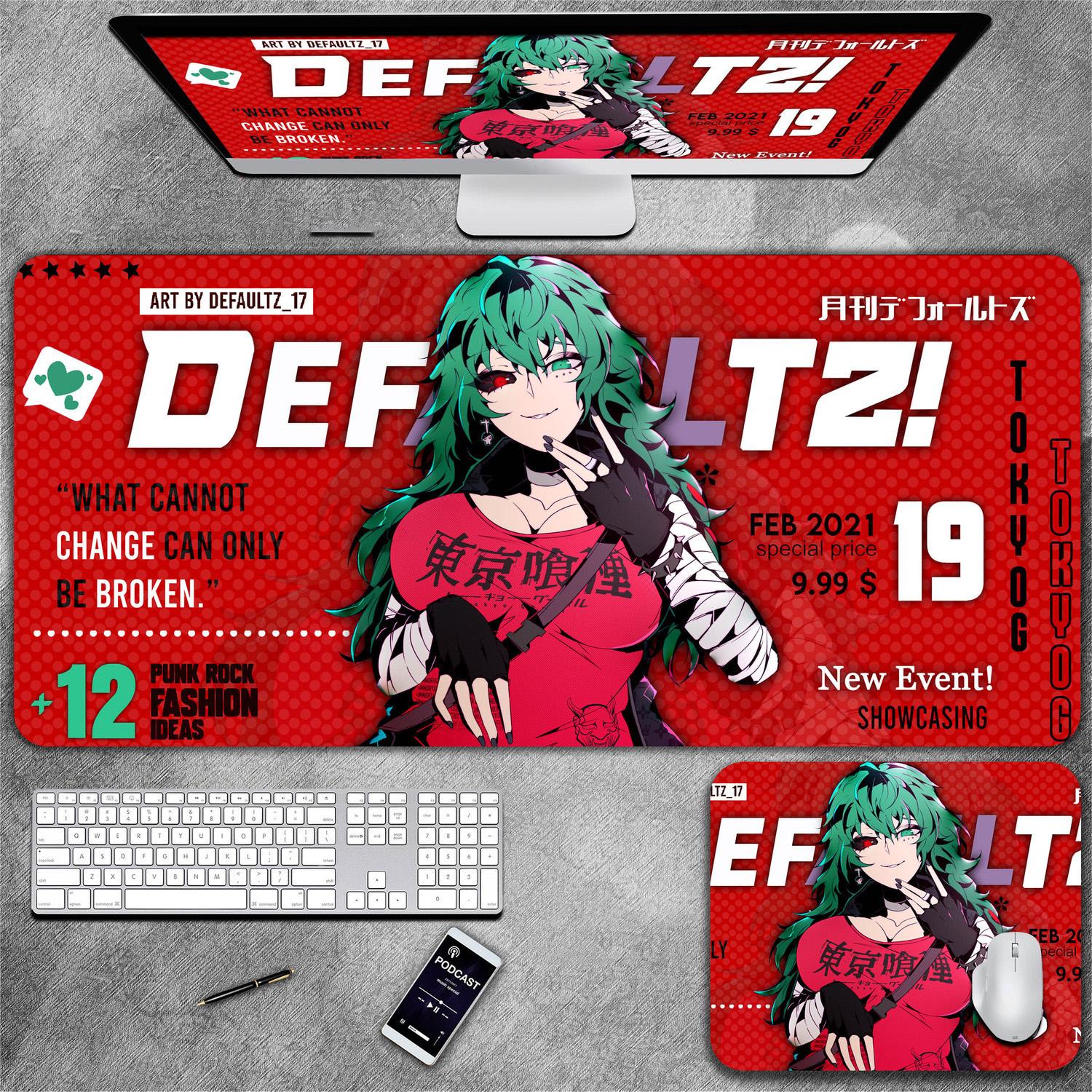 

Коврик для клавиатуры и мыши в стиле аниме для девочек, подходящий для киберспорта, офиса и настольного использования.