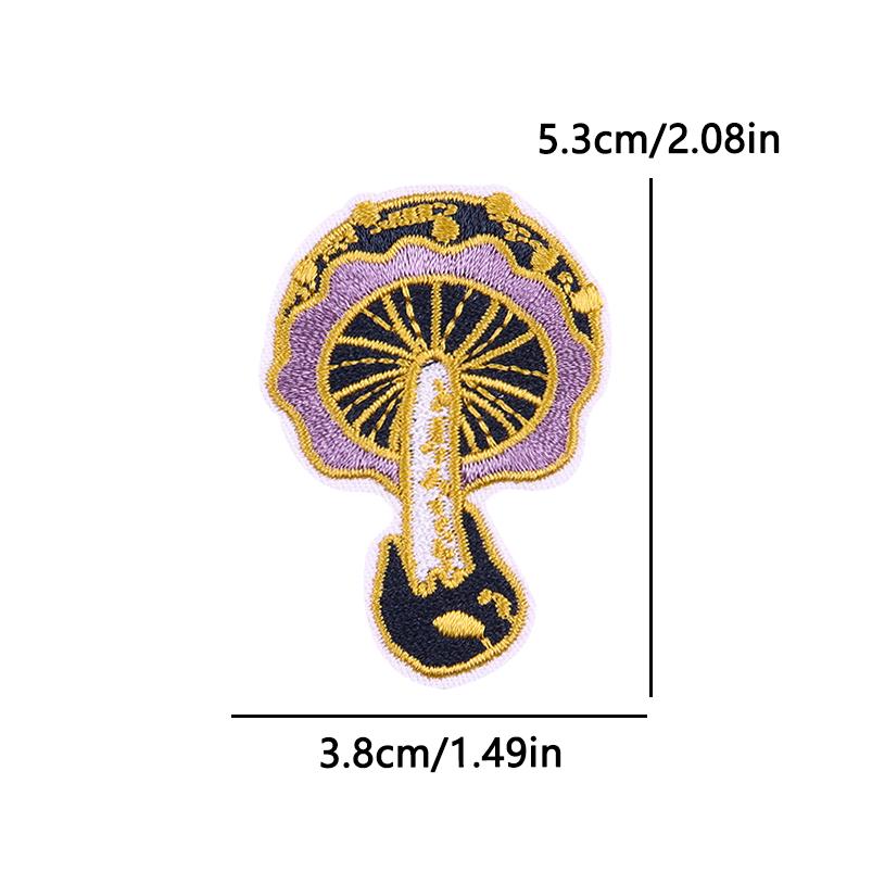 West Cowboys Iron On Patches For Clothing thermoadhesive Patches For Clothes Mushroom Embroidery Patches For Hat/Jeans DIY Badge