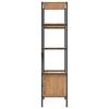 5 Shelf Bookcase with Cabinet 80 x 40 x 163 cm Steel and Engineered Wood