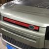 For Land Rover Defender 90 110 130 2020-2024 ABS Carbon Fiber Car Front Grille Trim Cover Car Accessories