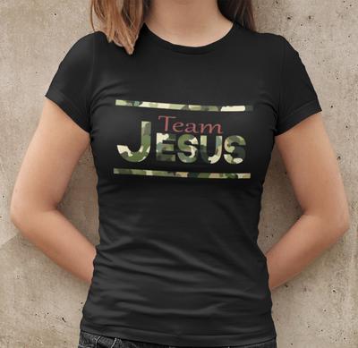 Glaube Jesus ist König Christus Soldat Armee Gott Damen T-Shirt Herren Damen T-Shirts Top Tailored Cotton