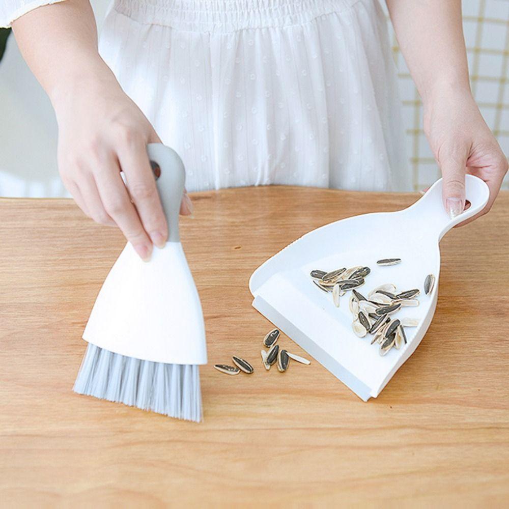 Portable Mini Dustpan and Brush Set Space-Saving Handheld Sweeping Brush  Keyboard Cleaning
