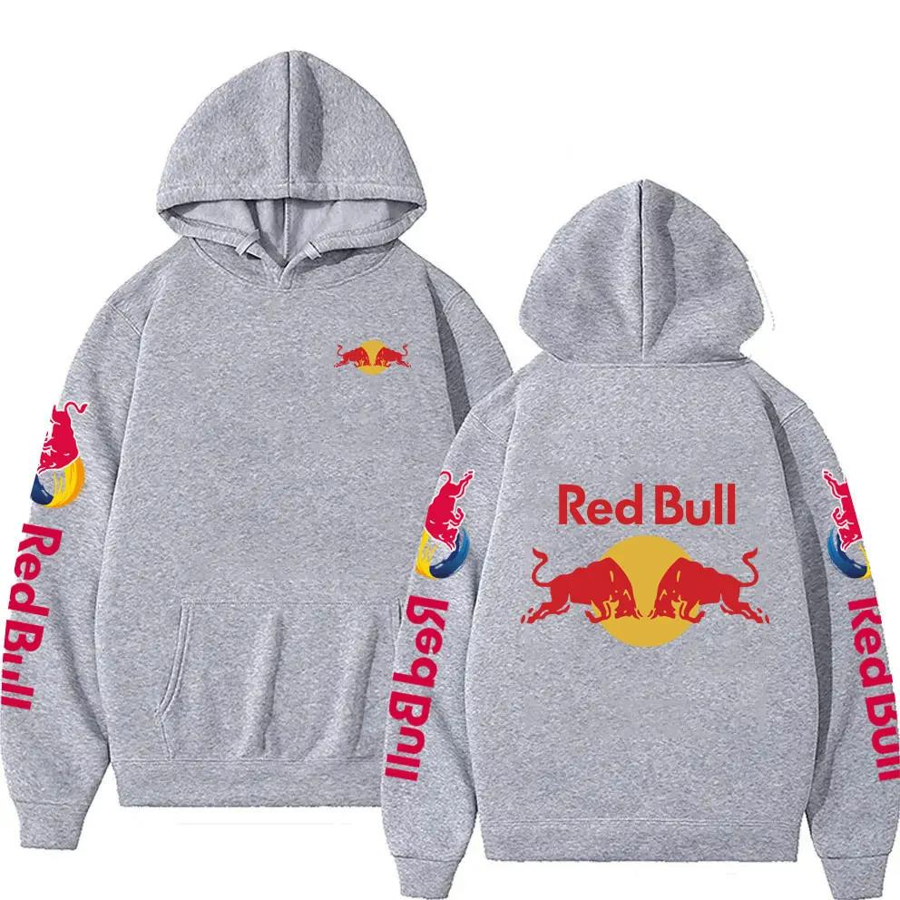 Hanorac pentru bărbați cu imprimeu logo Red Bull, primăvară-toamnă, modă nouă, casual, confortabil, călduros, larg