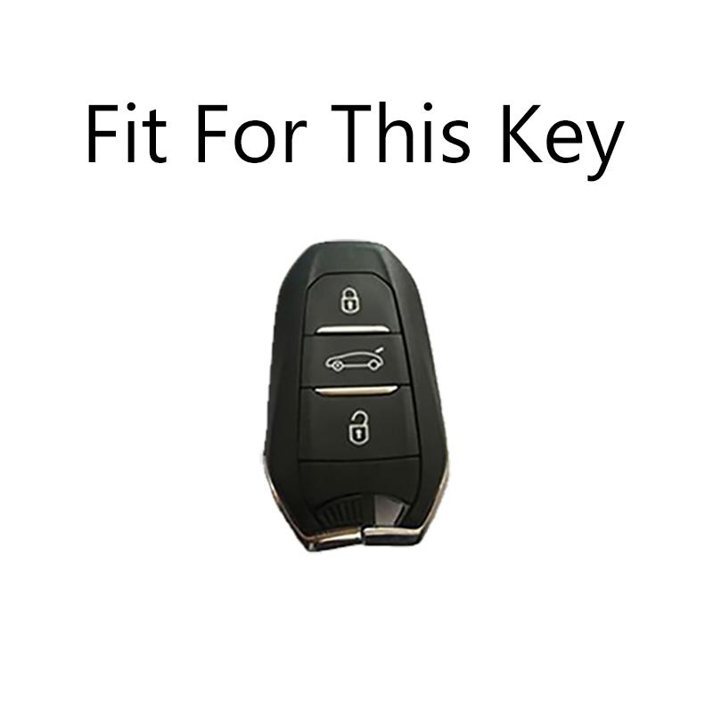 Pasuje do etui na kluczyk samochodowy Peugeot Pokrowiec Pierścień Łańcuszek Brelok 2008 3008 4008 5008 308 408 508 Citroen C1 C2 C4 C6 C3-Xr Picasso Grand Ds3 5