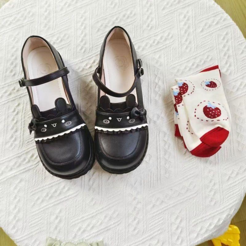 Flat Mary Jane single shoes sailor suit jk uniform small leather shoes cute Japanese retro summer Lolita shoes women