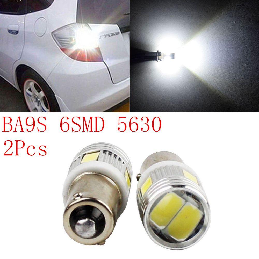 

2Pcs New Interior 12V Auto Lamp BA9S T4W H6W 363 Car Wedge Side Light 5630 6 SMD License Plate Bulb