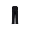 Mid-Rise Pants With Side Slit And Solid Color Design Women Bottoms Black FQ3589-010