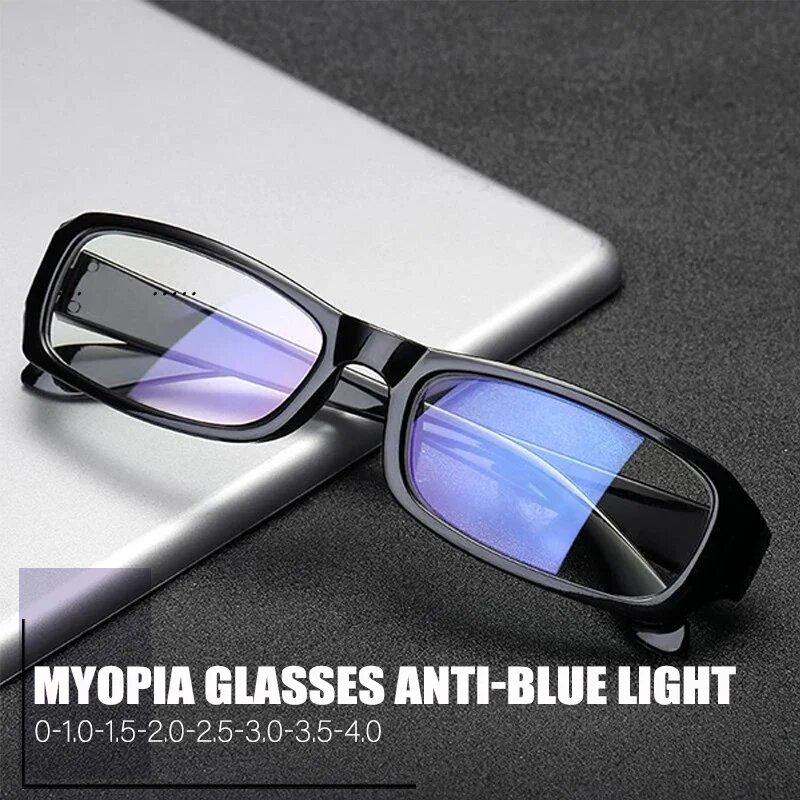 Myopia Glasses Anti-blue Light ladies Men Nearsighted Read Eyeglasses Short-sight With minus Diopters Spectacles Diopter 0 TO-4.0 for daily use