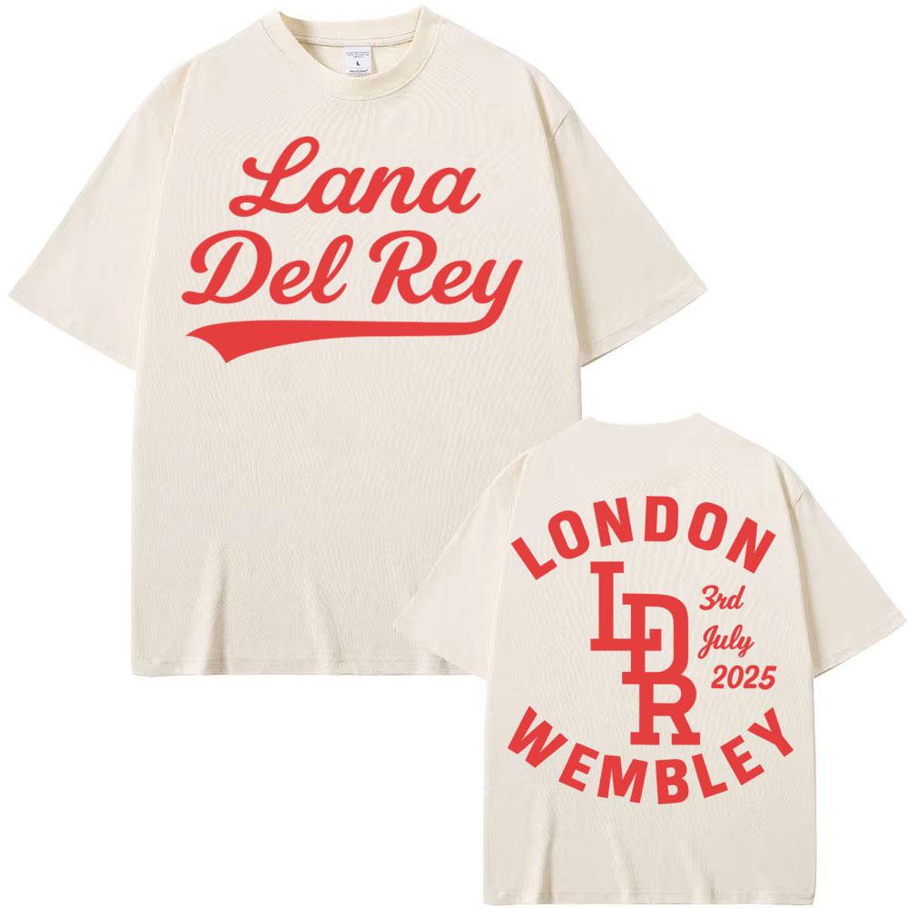 Lana Del Rey London Wembley 3rd July 2025 Tour T Shirt Unisex Womens Summer Tops High Quality Tshirt Gift Casual Fashion Tshirts