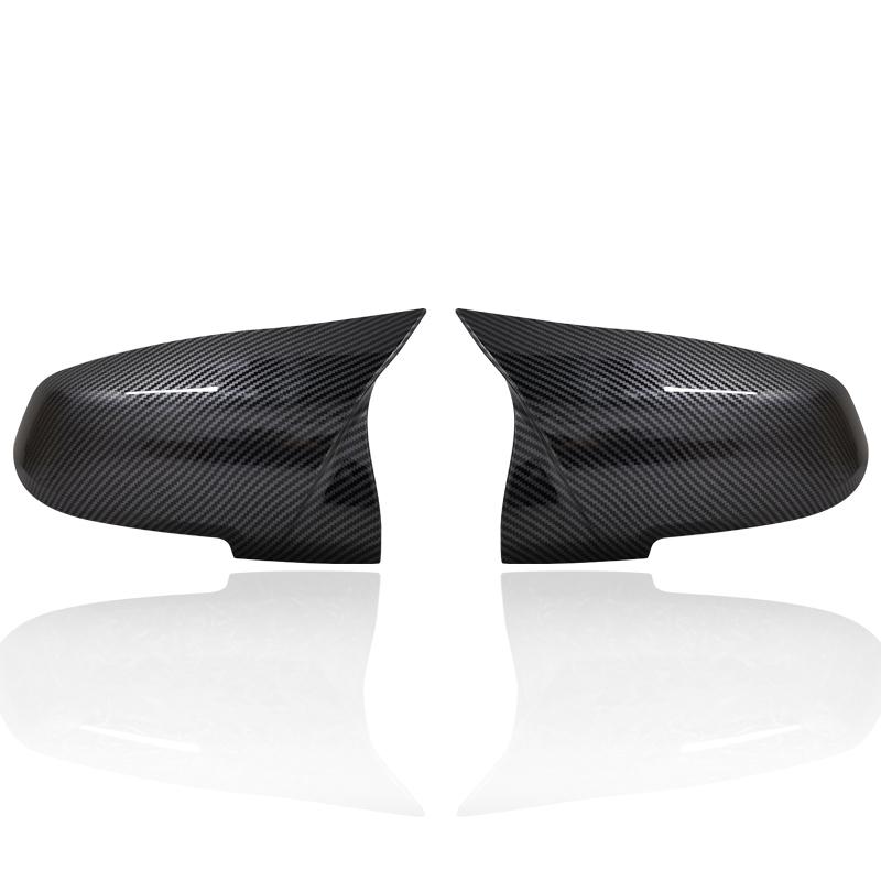 2 Pieces Rearview Mirror Cover Cap Carbon Black for BMW Series 1 2 3 4 X M 220i 328i 420i F20 F21 F22 F23 F30 F32 F33 F36 X1