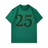 Men's 100% Cotton Crew Neck Short Sleeve T-Shirt, Casual Classic Number 25 Graphic Printed Soft Breathable Summer Daily Wear Tee for Men