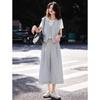 Fashion Commuter Vest & Wide-Leg Cropped Pants Two-Piece Set