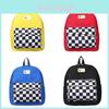 Trendy Black And White Plaid Children's Backpack Ideal For School And Snacks