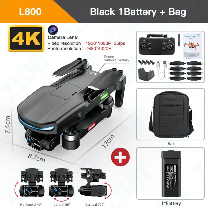 L800 PRO 2 Professional Drone 4K HD Camera GPS 5G WIFI Three-axis Anti-shake Gimbal Brushless Motor Obstacle Avoidance Drone Toy Gift