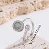 Rotatable Cat's Eye Stone Ring: Women's Niche Design with Light Luxury and Celebrity Style