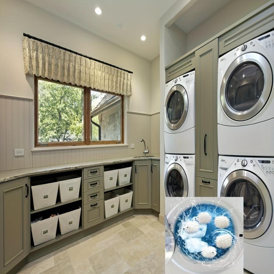 Reusable Anti-rolling Laundry Ball, Fabric Softener for Washing Machine and Dryer, Reduces Wrinkles, Cleaning Supplies