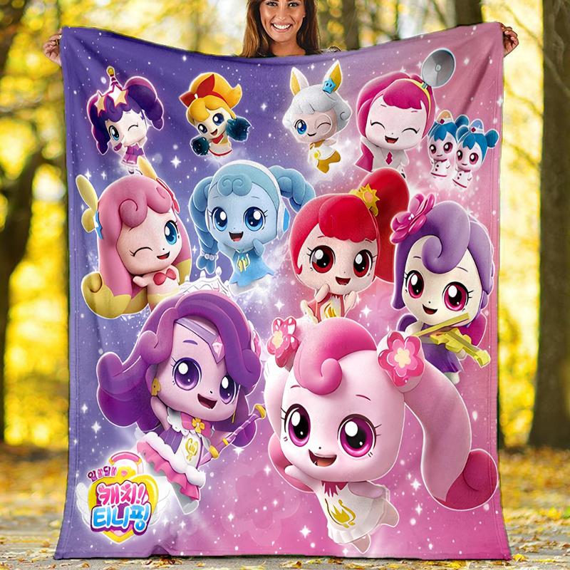 Twinkle Catch Teenieping Theme Printed Blanket - Perfect for Couch, Bed, Travel & Outdoor Use | Machine Washable, Cozy & Durable.