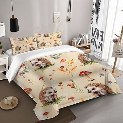 Bed Three-Piece Animal Series Digital Printing Quilt Cover Pillow Set Jit