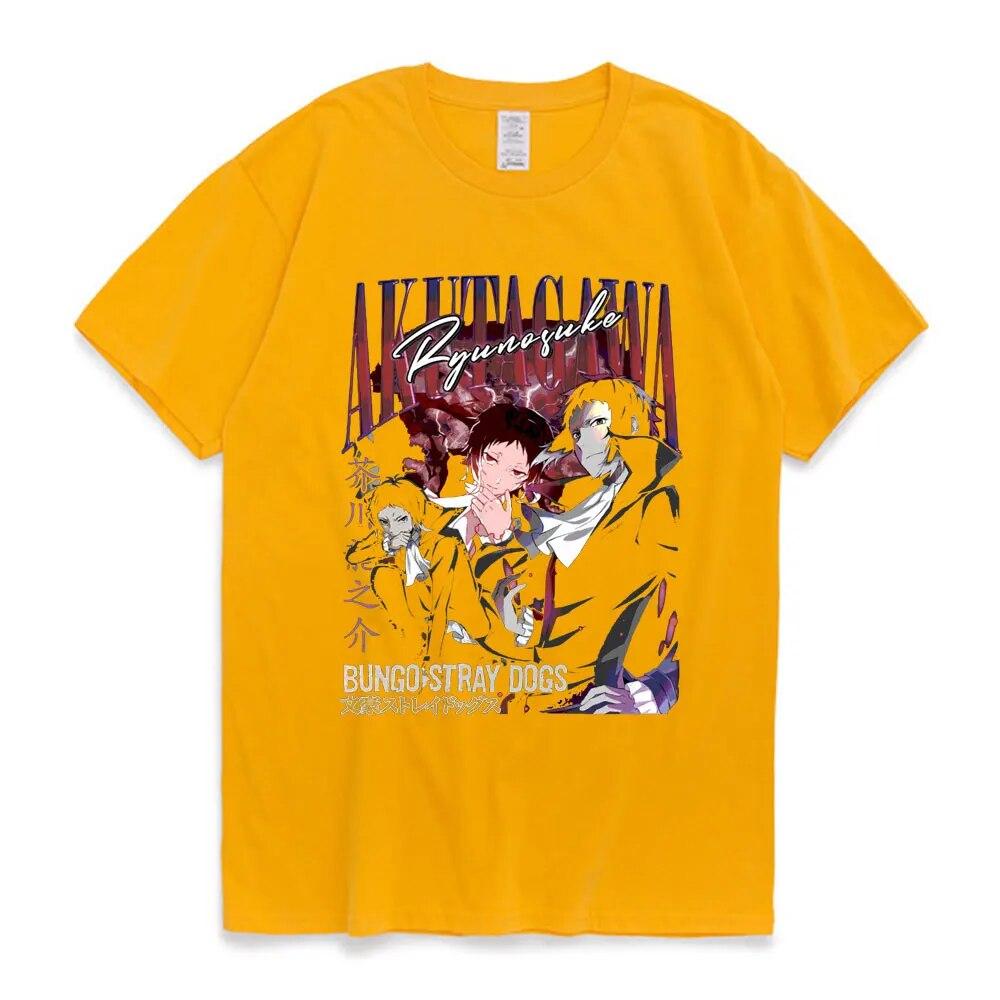 

Футболка с принтом японского аниме Bungou Stray Dogs, женская футболка унисекс Dazai Osamu Unisexga, графическая футболка, топы, унисекс, футболки Harajuku, уличная одежда XL
