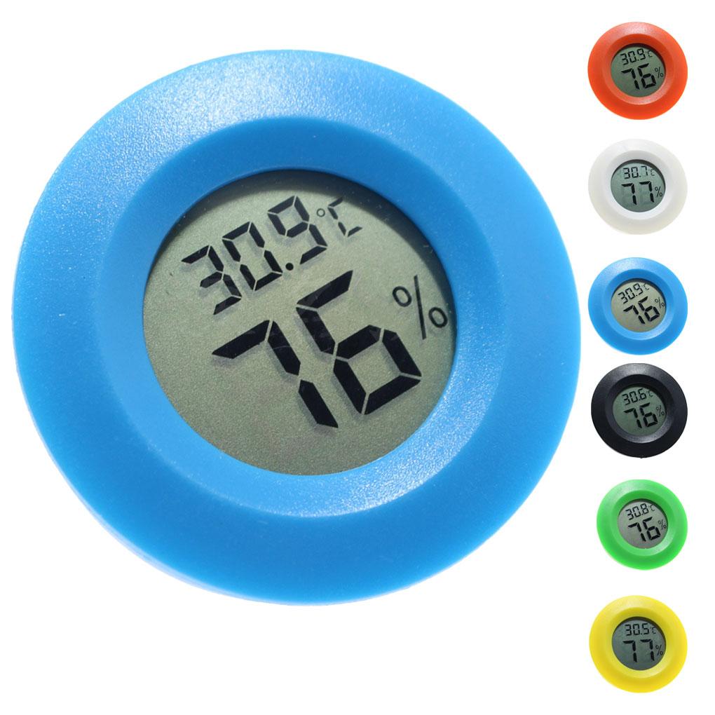 Round Thermometer Wireless Electronic Station Digital Hygrometer Operated Outdoor Camping Temperature Living