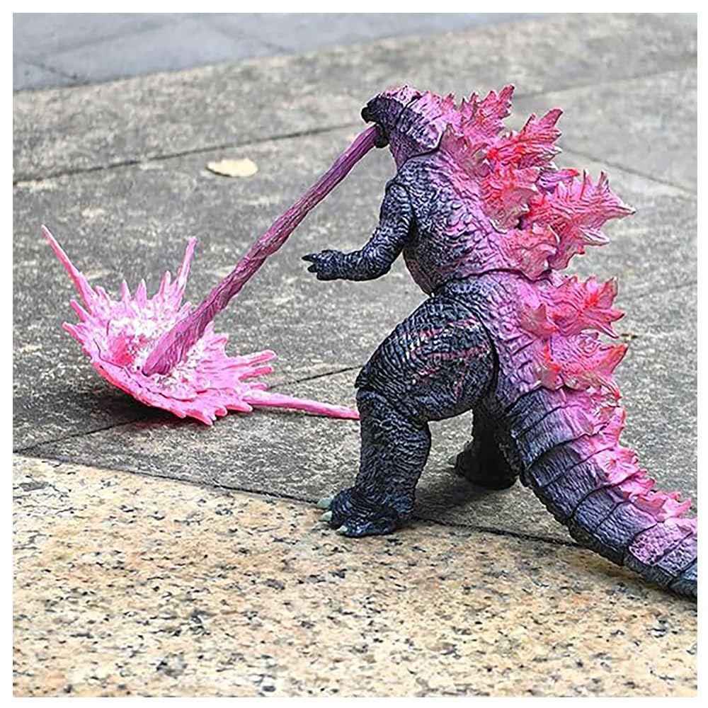 Godzilla Figure Model Movable Action Figure 17cm Monster Cool Model Souvenir Kids Decoration Toy Plastic Model (Pink)