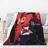 Custom Helluva Boss Black Humor Animated Musical Film Blanket Warm Fleece Soft Flannel Throw Blankets for Bedding Outdoor Autumn