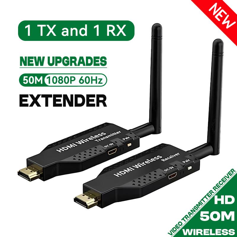 

50M беспроводной видеопередатчик приемник HDMI-совместимый удлинитель TV Stick экран зеркало адаптер переключатель DVD ПК на ТВ проектор