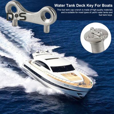 1 Pair Yacht Fuel Cap Key Switch Marine Boat Fuel Cap Key Replacement Stainless Steel Deck Fill Plate Key Fuel Tank Filler for Marine Boat Yacht Fuel