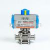 GUQ-KF Pneumatic Vacuum Ball Valve, Three-Piece 304 Stainless Clamp, KF16/KF50