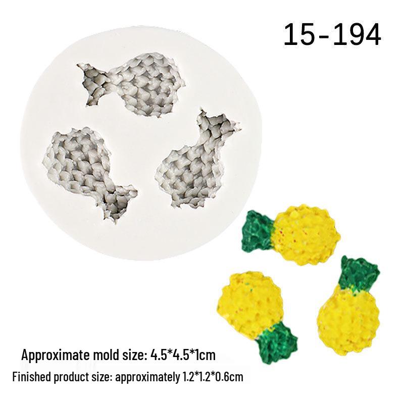 

Fruit Fondant Cake Mold Set: Blueberry, Raspberry, Orange, Strawberry, Pineapple - Silicone for Clay and Cake Accessories