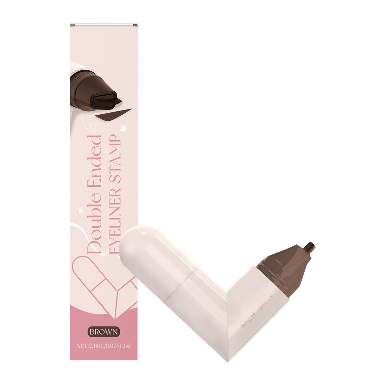 

Двусторонняя ручка-подводка, быстросохнущая ручка для подводки глаз, гладкие линии подчеркивают макияж глаз, печать(2.1мл) One Size коричневый