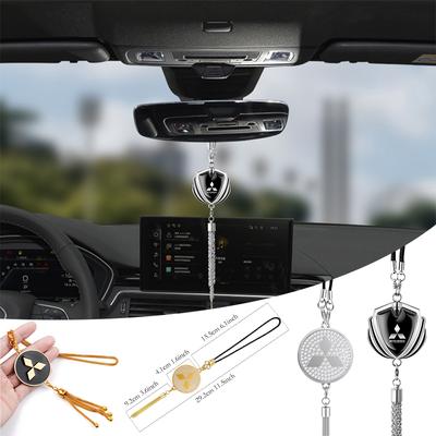Emblema Metallico Interno Auto Ciondolo da Appendere Specchietto Retrovisore Copertura per Pajero Sport ASX Lancer L200 Attrage Xpander EVO