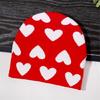Winter Teen Beanies Hat Elastic Windproof Heart Pattern Hat Ear Protector Hat Adult Winter Cycling Skiing Accessories