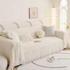 Corduroy Sofa Towel Covers With Skirt Edge French Anti Scratch Dust Cover For Living Room All Inclusive Lace Skirt Seat Cushion